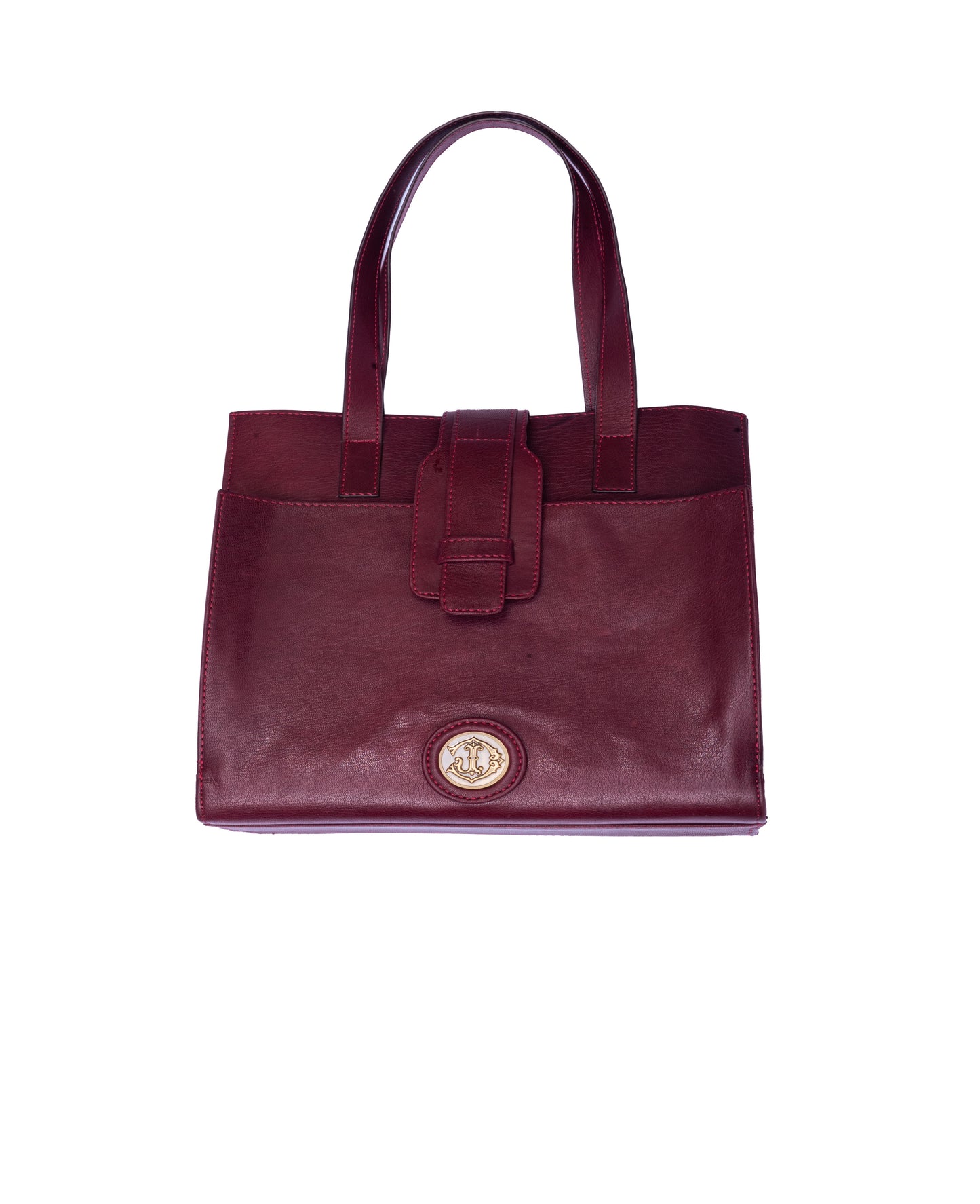 Maroon Leather Bag with Suede lining