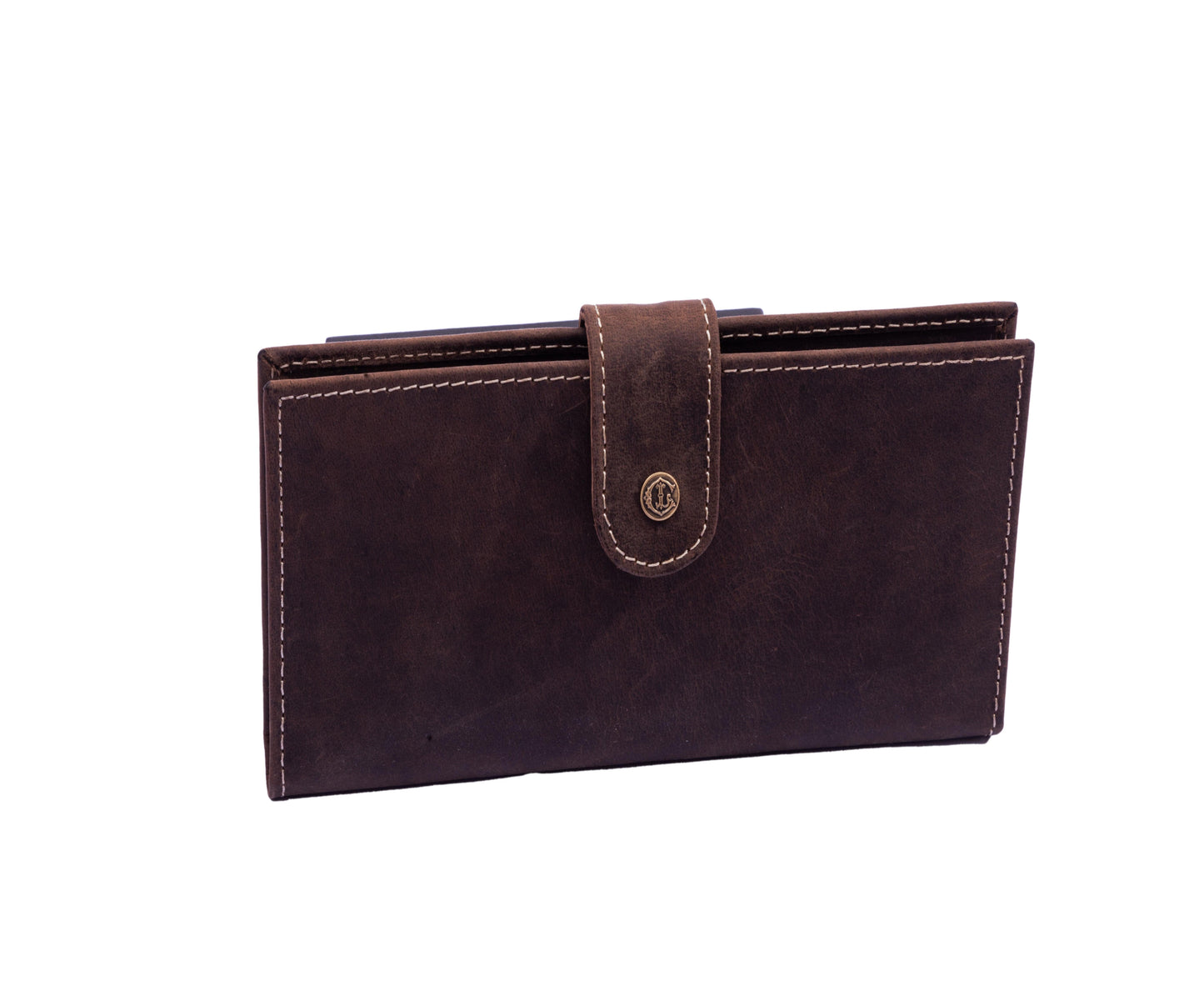 Brown Leather Long Wallet