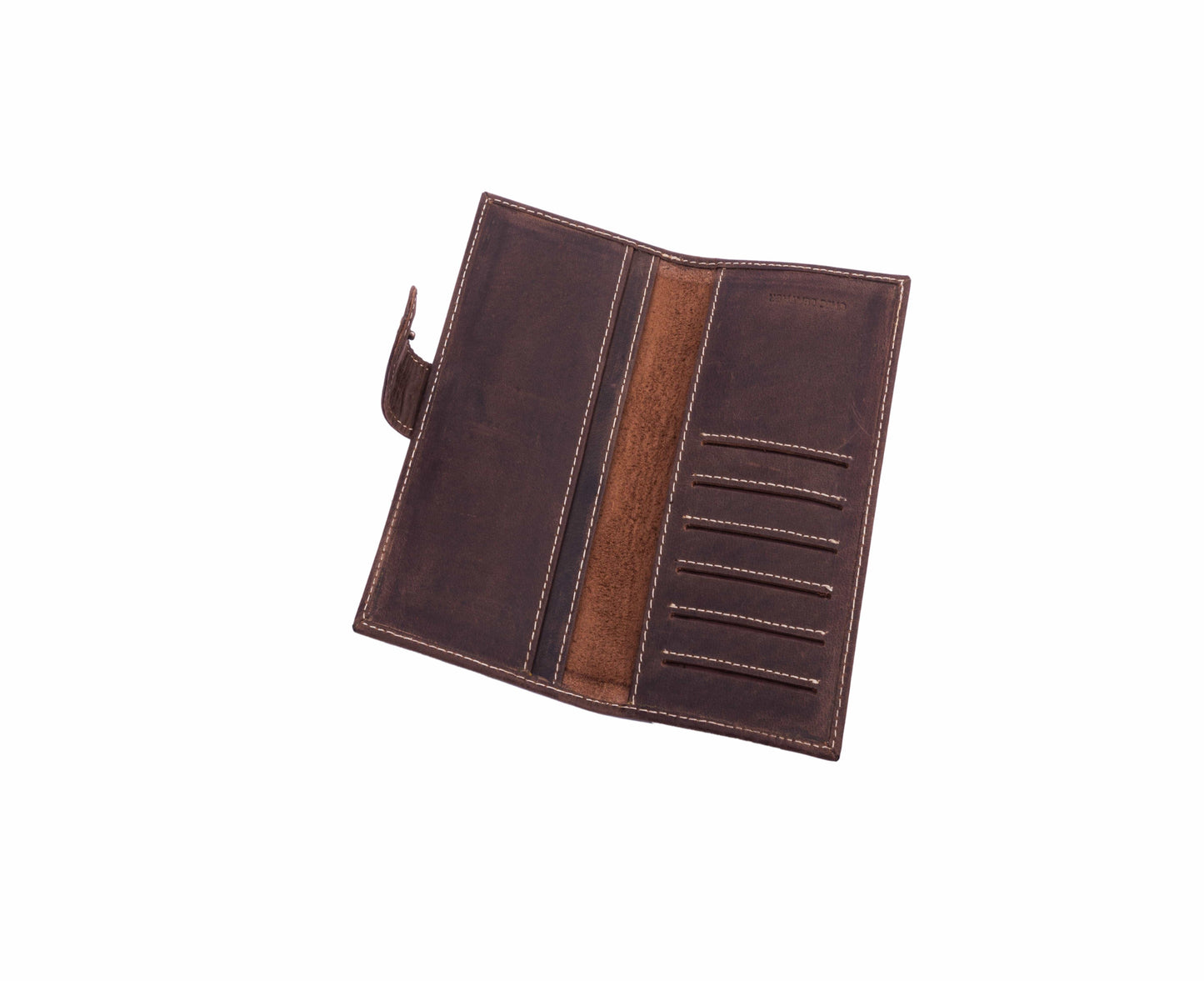 Brown Leather Long Wallet