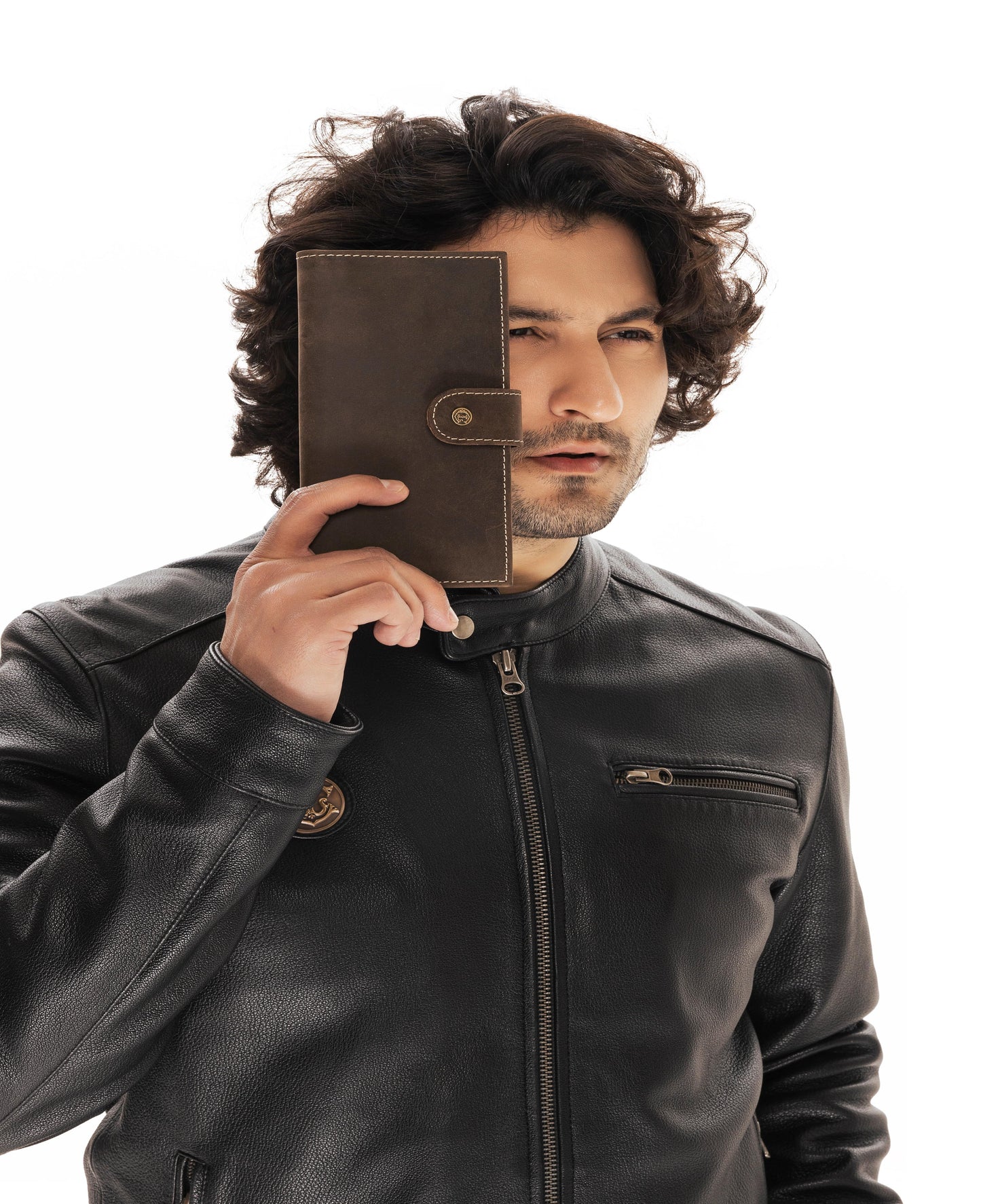 Brown Leather Long Wallet