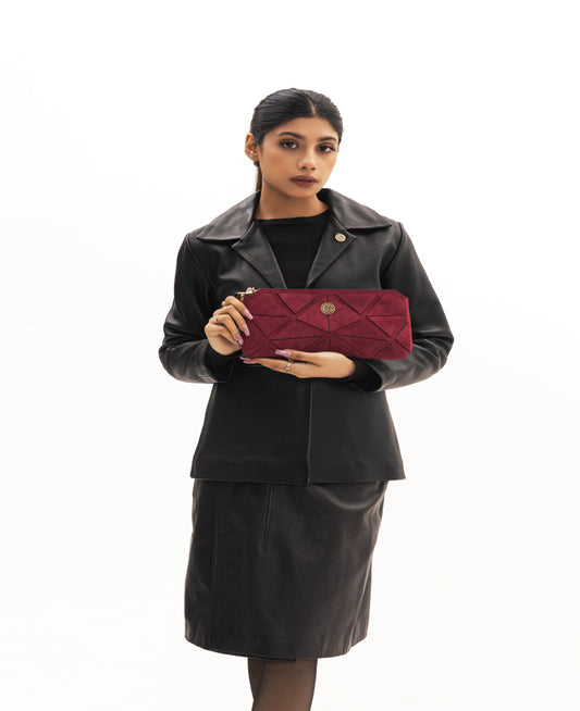Pink Leather Bag with Viscose lining