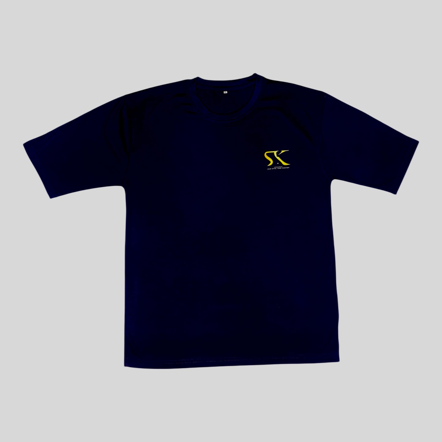 Drop Shoulder T Shirt Blue