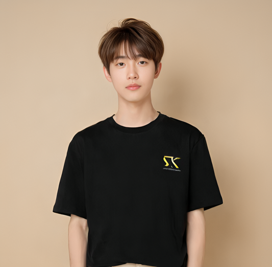 Drop shoulder T Shirt Black