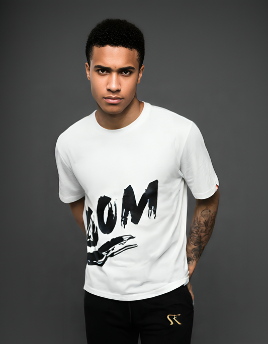 Drop Shoulder T Shirt White